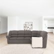 Ülőgarnitúra készlet, barna, jobb, AMELIA