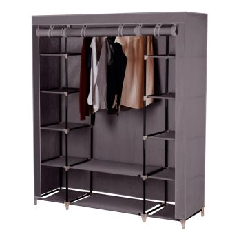 Szekrény szervező, anyag/fém, barna, METIN VNW15