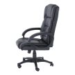 Irodai fotel, fekete textilbőr, SIEMO NEW