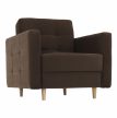 Szövetborítású fotel, barna (csokoládé), AMEDIA