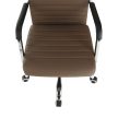 Irodai szék, textilbőr/fém, taupe/króm, FARAN