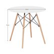 Étkezőasztal, fehér/bükk, átmérő 60 cm, GAMIN NEW 60