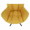 Dizájnos forgó fotel, sárga/fekete, KOMODO