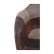 Dizájnos fotel, patchwork/bükk, TERST