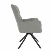 Dizájnos pörgő fotel, szürke/fekete, KOMODO