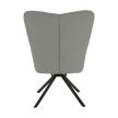 Dizájnos pörgő fotel, szürke/fekete, KOMODO