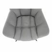 Dizájnos pörgő fotel, szürke/fekete, KOMODO