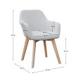 Dizájnos fotel, világosszürke/bükk, CLORIN NEW