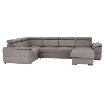   Ülőgarnitúra, szürkésbarna Taupe, jobbos kivitelezés, SEGORIA ROH U