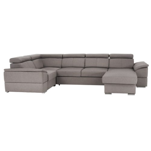 Ülőgarnitúra, szürkésbarna Taupe, jobbos kivitelezés, SEGORIA ROH U