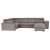 Ülőgarnitúra, szürkésbarna Taupe, jobbos kivitelezés, SEGORIA ROH U