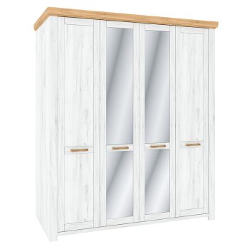   Akasztós szekrény Q, tölgy craft arany/tölgy craft fehér, SUDBURY