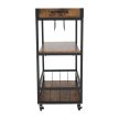 Tálalókocsi, tölgy smoke/fekete, SILVIUS