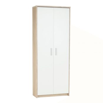 Zárt polcos szekrény, sonoma tölgy/fehér, JOHAN 2 NEW 05