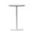 Bárasztal, tölgy/fehér, MDF/fém, átmérő 60 cm, HARLOV