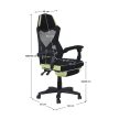 Irodai/gamer szék, fekete/zöld, teherbírás 150 kg, JORIK