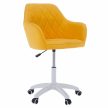 Irodai szék, szövet sárga/fehér, SANTY