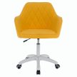 Irodai szék, szövet sárga/fehér, SANTY
