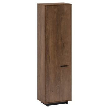 Szekrény, bolzano tölgy/fekete, balos, DELIS V1