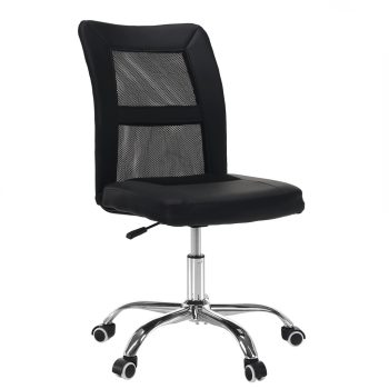 Irodai fotel, fekete/króm, IDOR 2 NEW