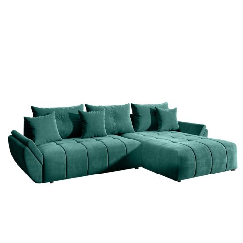 Univerzális ülőgarnitúra, smaragd, BELD ROH