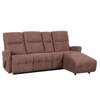   Állítható sarok ülőgarnitúra, barna, jobbos, TROJAN ROH