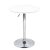 Bárasztal, magasság állítással, króm/fehér, átmérő 60 cm, BRANY 2 NEW