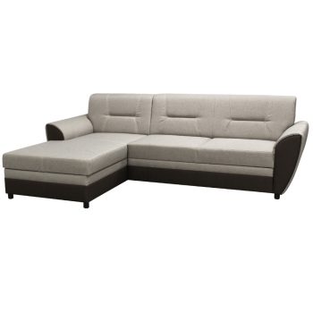   Kinyitható ülőgarnitúra, barna/szürkésbézs taupe, balos, SEVARD ROH