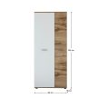 Szekrény, wotan tölgy/fehér, IRIA 2D A