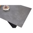 Kihúzható étkezőasztal, beton/fekete, 160-200x90 cm, MAJED