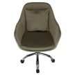 Irodai fotel, szürkésbarna Taupe Velvet anyag/króm, KLIAN