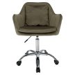 Irodai fotel, szürkésbarna Taupe Velvet anyag/króm, KLIAN