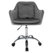 Irodai fotel, szürke Velvet anyag/króm, KLIAN