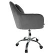 Irodai fotel, szürke Velvet anyag/króm, KLIAN