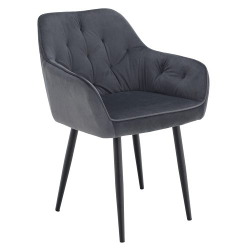 Design fotel, szürke Velvet szövet, VERIO
