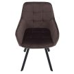 Design fotel, szürkésbarna Velvet/fekete, PETIN