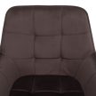 Design fotel, szürkésbarna Velvet/fekete, PETIN