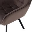 Design fotel, szürkésbarna Velvet/fekete, PETIN