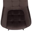 Design fotel, szürkésbarna Velvet/fekete, PETIN