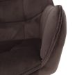 Design fotel, szürkésbarna Velvet/fekete, PETIN