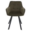 Design fotel, zöld Velvet/fekete, PETIN