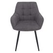 Design fotel, szürke/fekete, MARKEN
