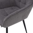Design fotel, szürke/fekete, MARKEN