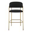 Design bárszék, fekete Velvet szövet/gold króm arany, DASMIN TYP 2