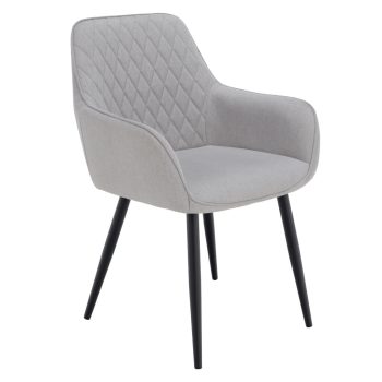 Design fotel, világosszürke/fekete, OSKOR