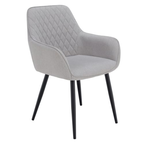 Design fotel, világosszürke/fekete, OSKOR