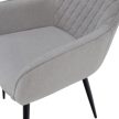 Design fotel, világosszürke/fekete, OSKOR