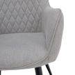 Design fotel, világosszürke/fekete, OSKOR