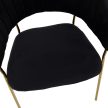 Design étkezőszék, fekete Velvet szövet/gold króm arany, DASMIN TYP 1