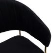 Design étkezőszék, fekete Velvet szövet/gold króm arany, DASMIN TYP 1